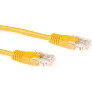 Ewent Gele 5 meter U/UTP CAT5E CCA patchkabel met RJ45 connectoren. Cat5e u/utp cca geel 5,00m (U/UTP, CAT5e, 5 m), Netwerkkabel