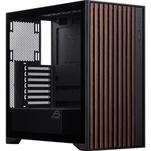 Blackstar Artemis W01B ATX Case, black/wood (ATX), PC-behuizing, Zwart