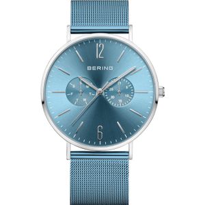 Bering, Horloge, 14240-809 Klassiek herenhorloge 41mm 3ATM, Blauw, (Analoog horloge, 41 mm)