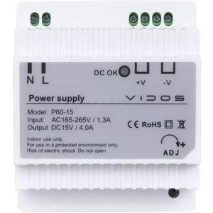 No Name VIDOS P60/15 voedingseenheid, PC-voedingseenheid, Zwart