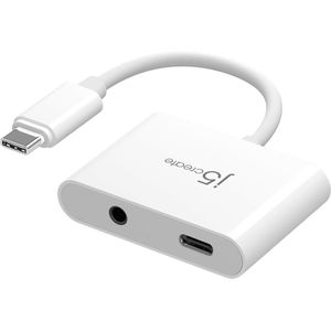 JCA122 - Audio-Adapter - USB-C - 3,5 mm - Inclusief Stroomlevering