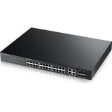 Zyxel GS1920-24HPv2 Managed Gigabit Ethernet Switch - 24 Poorten - Zwart