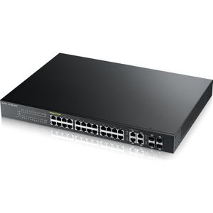 Zyxel GS1920-24HPv2 Managed Gigabit Ethernet Switch - 24 Poorten - Zwart