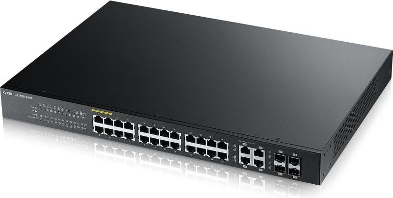 Zyxel GS1920-24HPv2 Managed Gigabit Ethernet Switch - 24 Poorten - Zwart
