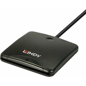 Lindy USB 2.0 smartcardlezer (USB 2.0), Geheugenkaartlezer, Zwart