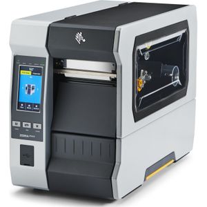 Zebra ZT610, 8 dots/mm (203dpi), snijplotter, disp. (kleur), RTC, ZPL, ZPLII, USB, RS232, BT, Ethernet (203 dpi), Labelprinter, Grijs