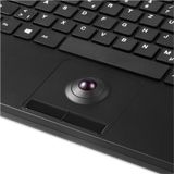 Perixx - PERIBOARD-526 H - Bedraad Mini USB-Toetsenbord - Zwart - Met Trackball en 2 USB-Poorten