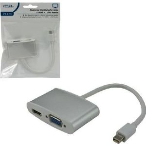 MCL Adapter en kabel Mini DisplayPort (VGA, HDMI, 24 cm), Data + Video Adapter, Wit
