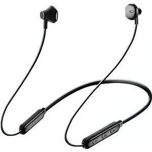 ADJ Auricolari C/Microfono Bluetooth Bk Grip Nekband Smartphone/Tablet (8 h, Draadloze), Koptelefoon, Zwart