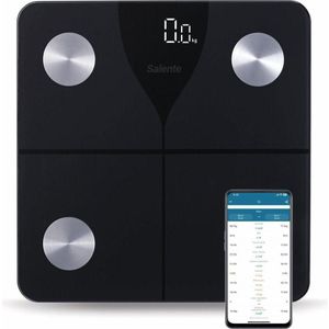 Evolveo, Weegschaal, Salente SlimFit, osobná diagnostická fitness váha, Bluetooth, Äerná (180 kg)