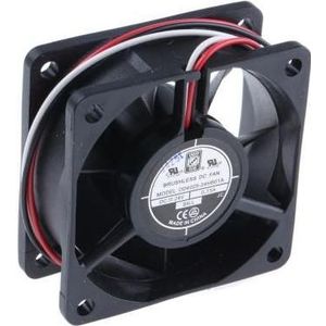 RS PRO Ventilator 60x60x25mm 24VDC 3,6W 39,1m³/h (60 mm), PC ventilator