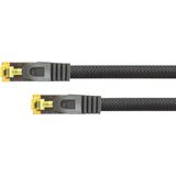 Python  Series RJ45 Patchkabel mitCat.7 Rohkabel, Rastnasenschutz (RNS) und Nylongeflecht, S/FTP, PiMF... (S/FTP, CAT7, 25 m), Netwerkkabel