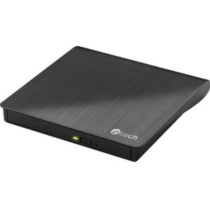 C-Tech Externe DVD vypalovaÄka DVD-USB-AC, USB 2.0, USB A/Type C (DVD-station), Optische drive, Zwart