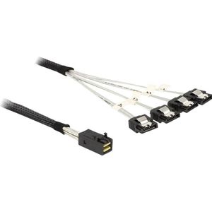 Delock Dellock SAS kabel: SFF-8643- 4xSATA , 0,5m, Interne kabel (PC)