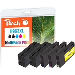 Peach PI300-1006 inktcartridge 5 stuk(s) Compatibel Hoog (XL) rendement Zwart, Cyaan, Magenta, Geel
