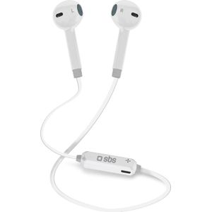 SBS Ultralichte draadloze in-ear koptelefoon (110 h, Draadloze), Koptelefoon, Wit