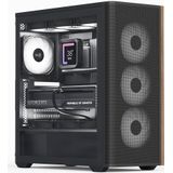 AeroCool - D501A - Mid Tower Behuizing - Houtgeaccentueerd - Gaasfront - SPCC Staal