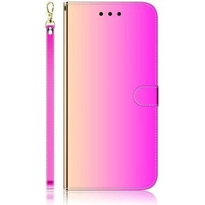 MU Style Mirror Surface Bookcover Serie (Huawei P40 Lite), Smartphonehoes, Roze