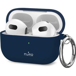 Puro ICON Case - Hoesje do Apple Airpods 3 (niebieski), Hoofdtelefoon Tassen + Beschermende Covers, Blauw