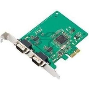 Moxa CP-102E - 2-poorts RS-232 PCI Express x1 seriële kaart, Controlekaart