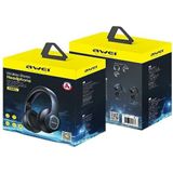 Awei słuchawki nauszne Bluetooth A100BL czarny/zwart (12 h, Draadloze), Koptelefoon, Zwart