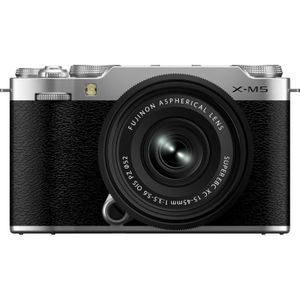 Fujifilm X-M5 Systeemcamera met XC 15-45mm objectief, zilver (26.10 Mpx, APS-C / DX), Camera, Zilver