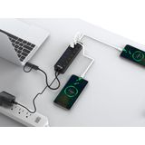 equip 128965 (USB-A, USB-C, 7 Havens), Docking station + USB-hub, Zwart