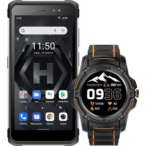 Myphone HAMMER Iron 4 4/32GB + Horloge Plus (Zwart), Smartphone, Zwart
