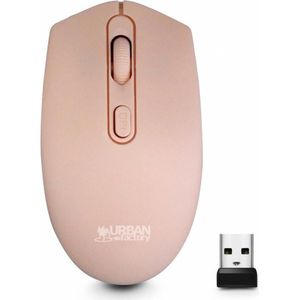 Urban Factory Souris sans fil Vrij (Rose) (Draadloze), Muis, Roze