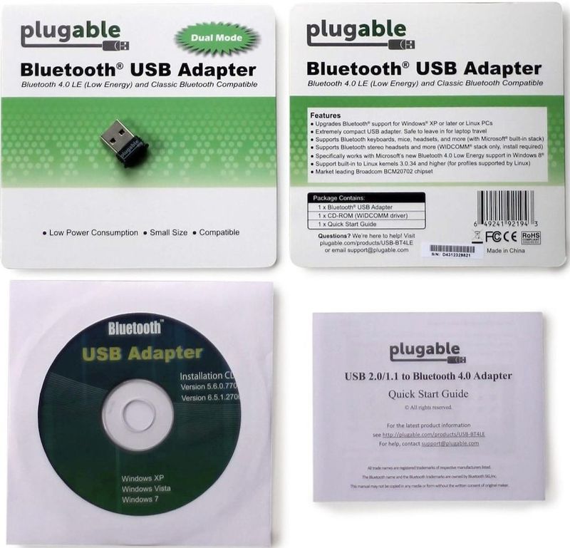 Plugable Technologies USB-BT4LE netwerkkaart Bluetooth