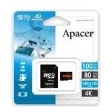 Apacer microSDXC UHS-I U3 V30 Klasse 10 (128 GB, microSDXC, U3, UHS-I), Geheugenkaart, Zwart