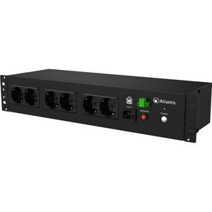 Atlantis A03-PDU1000-RC Rack Off Line Ups 800va (480 VA, 480 W, Lijninteractief UPS), UPS