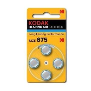 Kodak Hoortoestel 675 - Wegwerpbatterij - zink-lucht - 1,45 V - 4 stuk(s) - 650 mAh - 0 (4 Pcs., 675, 650 mAh), Batterijen