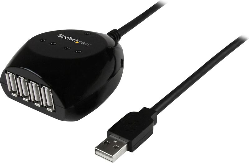 StarTech.com 15 m USB 2.0 actieve kabel met 4-poorts hub