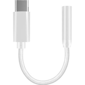 Fuj Tek USB-C to 3.5mm Audio Adapter, white (USB Type C, 3,5 mm aansluiting), Adapter voor mobiel apparaat, Wit