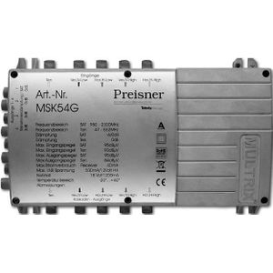 Televes MSK54G Kabel Splitter/Connector Grijs Kabel Splitter of Combinator (95 dB, Stekkers en connectoren), Antennekabel