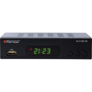Opticum C100 HD (DVB-C), TV-ontvanger, Zwart