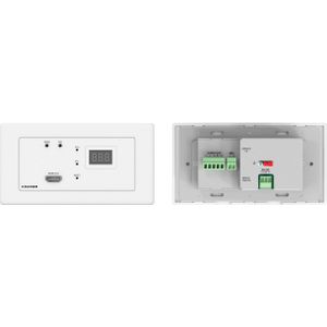 Kramer Krachtige AVoIP-decoder voor 4K60 4:2:0 video via 1G Ethernet met HDMI-uitgang, EU-inbouwdoos, Netwerkcamera, Wit