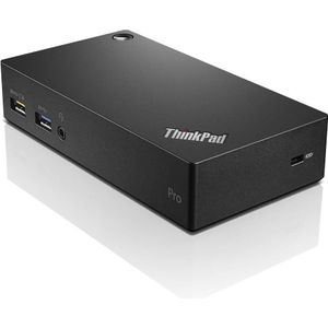 Lenovo ThinkPad USB 3.0 Pro Dock Í EU (USB B), Docking station + USB-hub, Zwart
