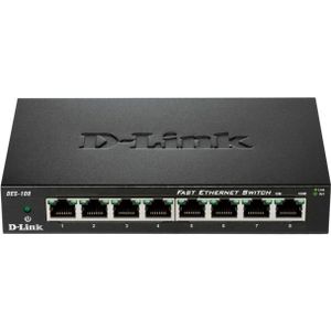D-Link DES-108 8-poorts Fast Ethernet Switch (DES-108) (8 ports), Netwerkschakelaar