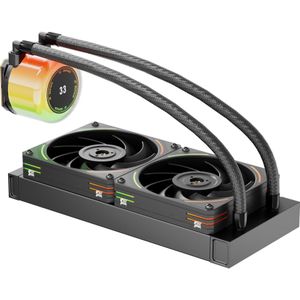 1stplayer Kit Watercooling AIO CC RGB - 240mm (Noir), CPU waterkoelers, Zwart