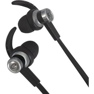 Esperanza Earphones With Microphone And Volume Control Eh201 Black/Silver, Koptelefoon, Zwart