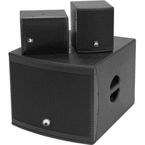 Omnitronic - Molly-12A - Actieve PA Luidsprekerset - Zwart - Inclusief Subwoofer - Bluetooth