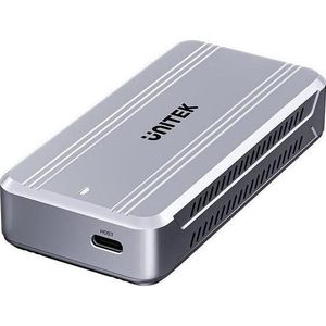 Unitek Obudowa SSD M2 Nvme Usb4 40gbps + Aktywne Chłodzenie (M.2), Harddisk behuizing, Zilver