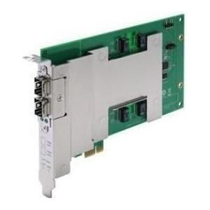 Moxa DE-FX02-SFP-T - Glasvezelkaart met 2 poorten en 100 Mbit/s, 2 SFP-sleuven, PCIe-interface (PCIe), Netwerkkaarten