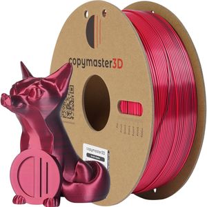 Copymaster3D Duo-Silk 3D Printer Filament, 1.75 mm, Black/Red (PLA, 1.75 mm, Veelkleurig), 3D print filamenten, Veelkleurig