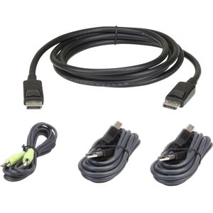 ATEN 2L-7D03UDPX4 toetsenbord-video-muis (kvm) kabel Zwart