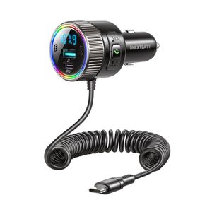 Nextbatt Bluetooth 5.4 draadloze FM-zender, Auto-adapter, Zwart
