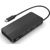 Lenovo USB-C REISDOCK VOOR TWEE SCHERMEN (USB C), Docking station + USB-hub, Zwart