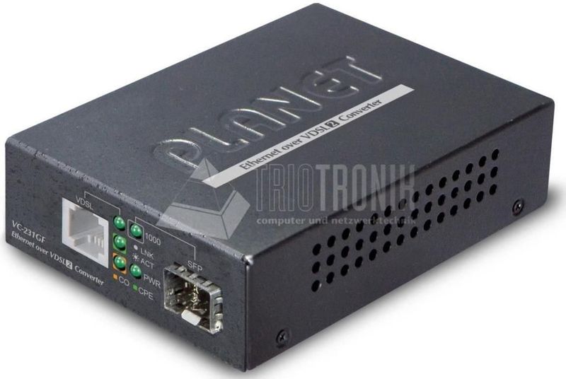Planet - 1-Port 1000X SFP+ 1-P RJ11 - Dataconverter - VDSL2 - Bandbreedte tot 150/150 Mbps